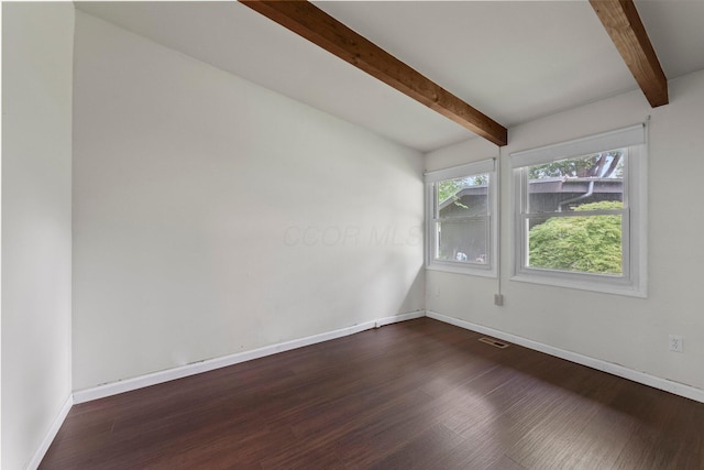 2474 Bristol Rd, Columbus, OH 43221 - unfurnished room featuring beamed ceiling and dark wood-type flooring