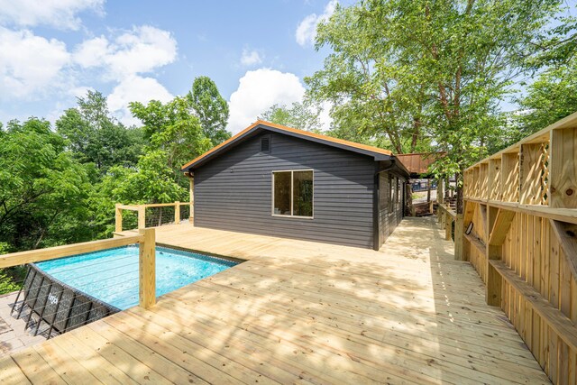 63775-B State Route 56, Creola, OH 45622 - view of pool with a wooden deck