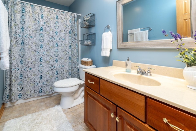 1163 Sitterley Rd NW, Canal Winchester, OH 43110 - full bathroom featuring vanity, tile patterned flooring, and curtained shower