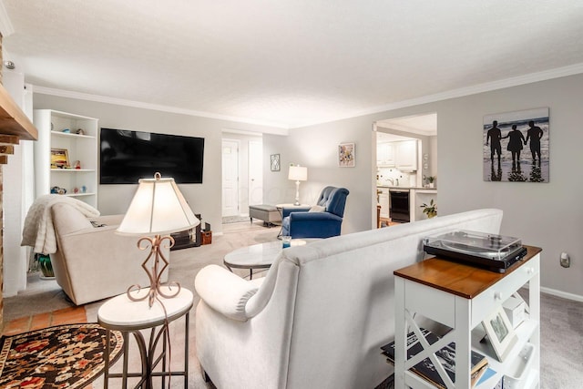 5092 Schuylkill St Unit 31-92, Columbus, OH 43220 - living room with light carpet and crown molding