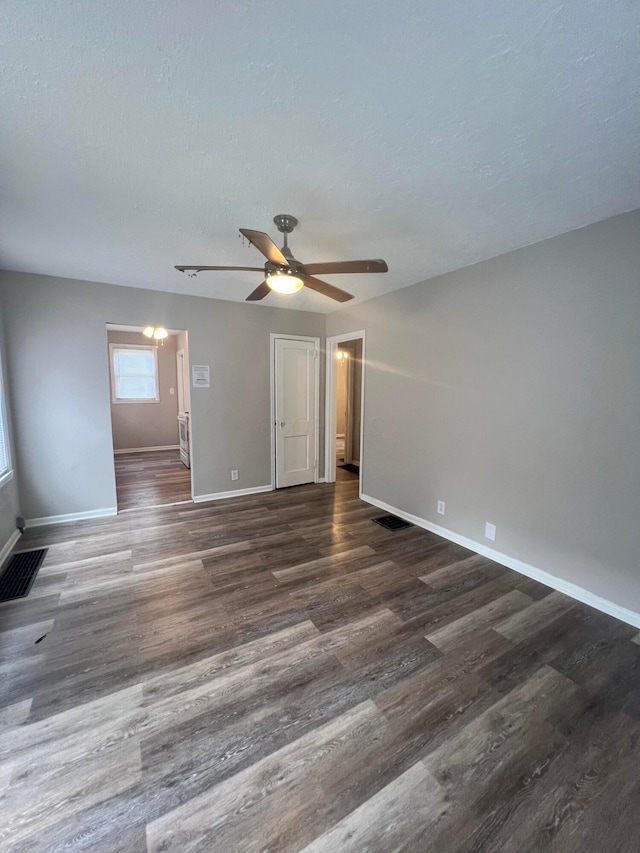 2769 Mcguffey Rd, Columbus, OH 43211 - spare room featuring wood finished floors and ceiling fan