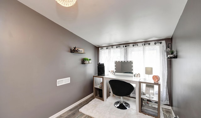 175 Pierson Blvd, Newark, OH 43055 - office area featuring wood finished floors and lofted ceiling
