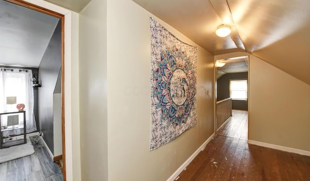 175 Pierson Blvd, Newark, OH 43055 - hallway with wood-type flooring and lofted ceiling