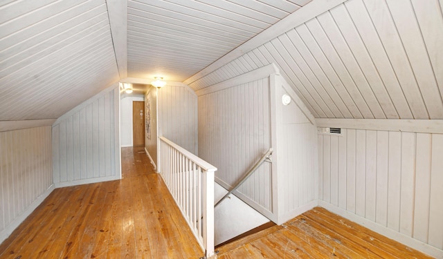 175 Pierson Blvd, Newark, OH 43055 - bonus room with lofted ceiling, hardwood / wood-style flooring, and wood walls