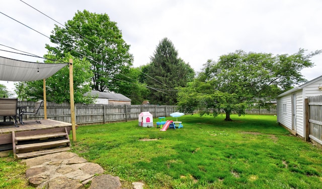 175 Pierson Blvd, Newark, OH 43055 - fenced backyard featuring a wooden deck