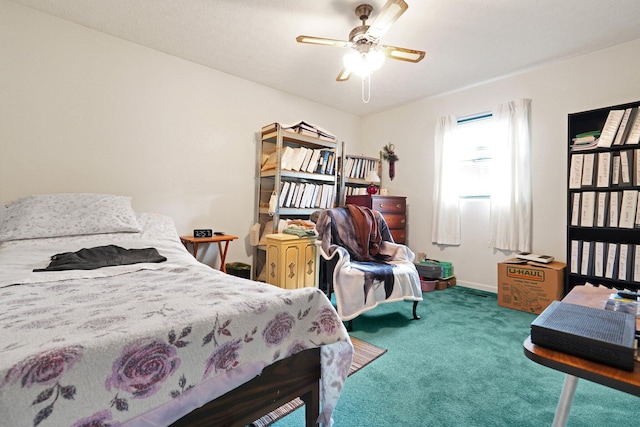 1138 Ohio Ave, Logan, OH 43138 - bedroom with carpet and a ceiling fan