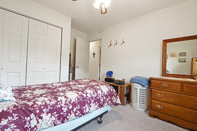 1138 Ohio Ave, Logan, OH 43138 - bedroom featuring a closet, carpet, and a ceiling fan
