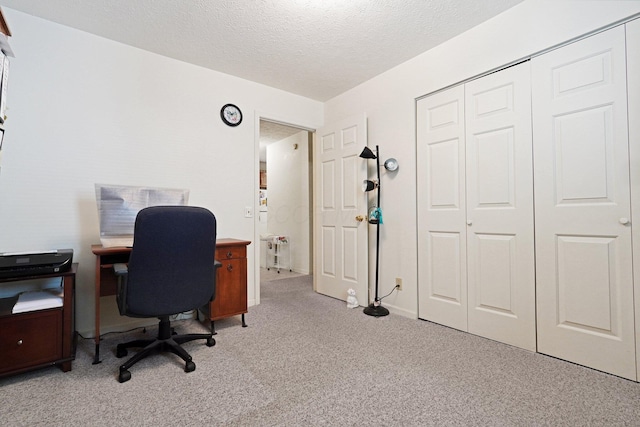 1138 Ohio Ave, Logan, OH 43138 - carpeted home office with a textured ceiling