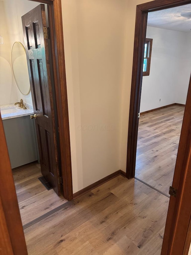 300 Core Rd, Frankfort, OH 45628 - hall featuring light wood finished floors and baseboards