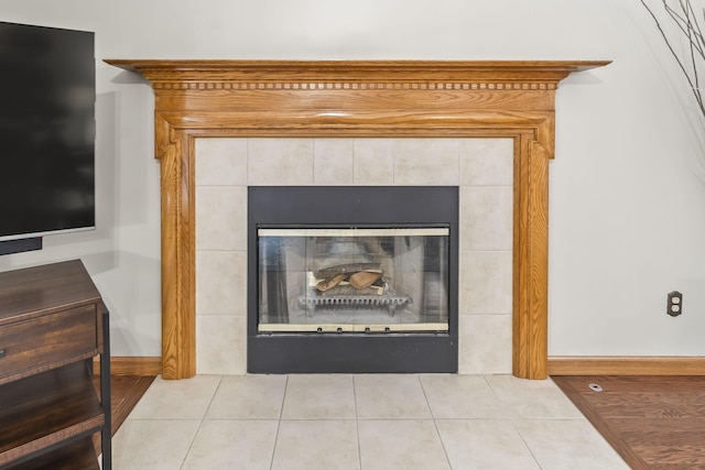 5528 Westerville Crossing Dr, Westerville, OH 43081 - detailed view of a tile fireplace and baseboards