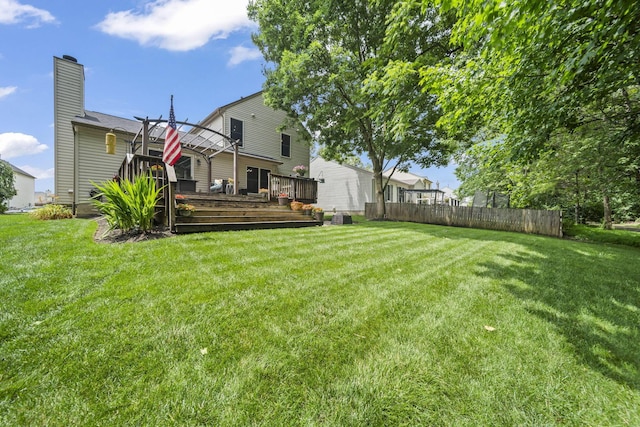 5528 Westerville Crossing Dr, Westerville, OH 43081 - view of yard with a pergola and a wooden deck