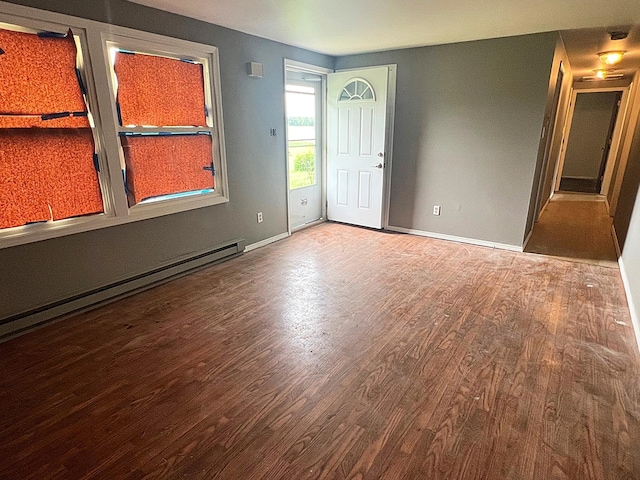 4345 Lancaster Kirkersville Rd NW, Lancaster, OH 43130 - spare room with baseboard heating and wood finished floors