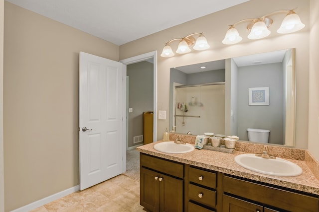 3242 Rossmore Cir, Powell, OH 43065 - full bath featuring a shower stall and double vanity