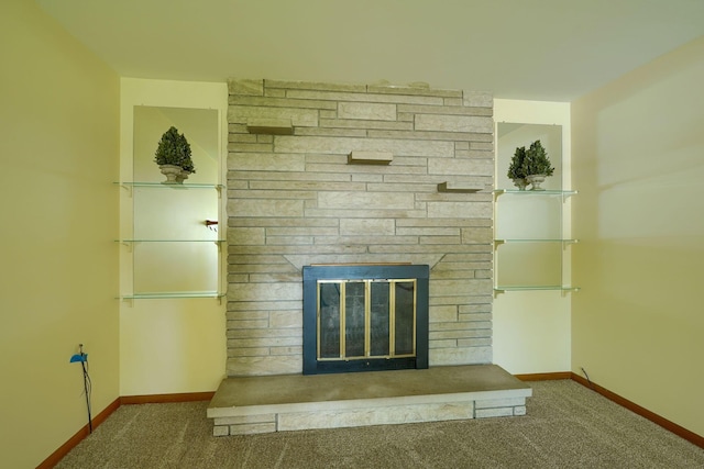 4979 Johnanne Dr, Groveport, OH 43125 - detailed view of carpet floors and a stone fireplace