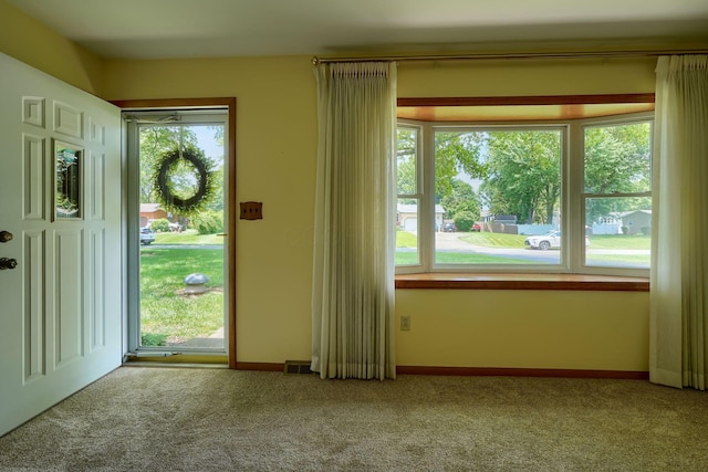 4979 Johnanne Dr, Groveport, OH 43125 - foyer featuring carpet flooring and plenty of natural light