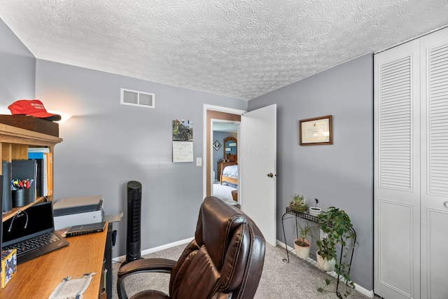 6492 Cherokee Rose Dr, Westerville, OH 43081 - carpeted office with a textured ceiling