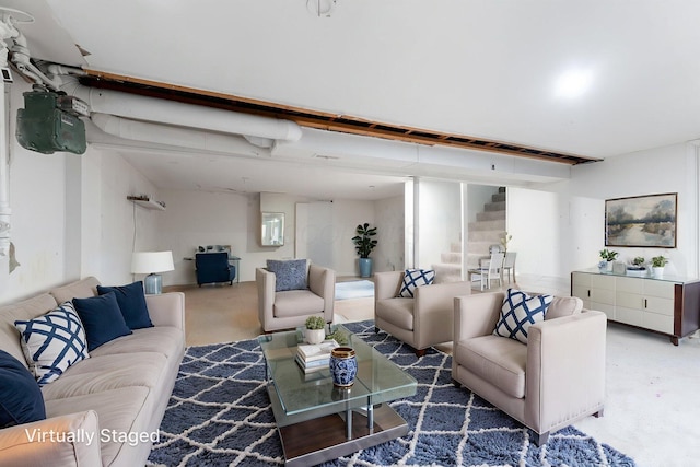 1894 Orlando Rd, Columbus, OH 43232 - living room featuring stairs