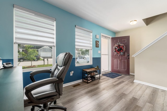 208 Dowler Dr, South Bloomfield, OH 43103 - office featuring wood finished floors and baseboards