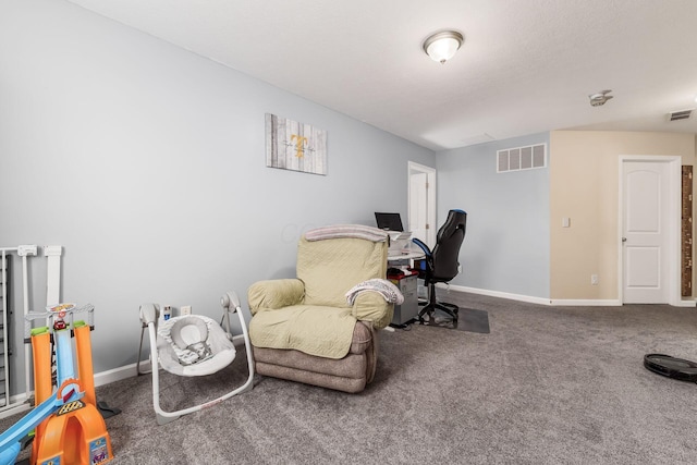 208 Dowler Dr, South Bloomfield, OH 43103 - office area with carpet floors and baseboards