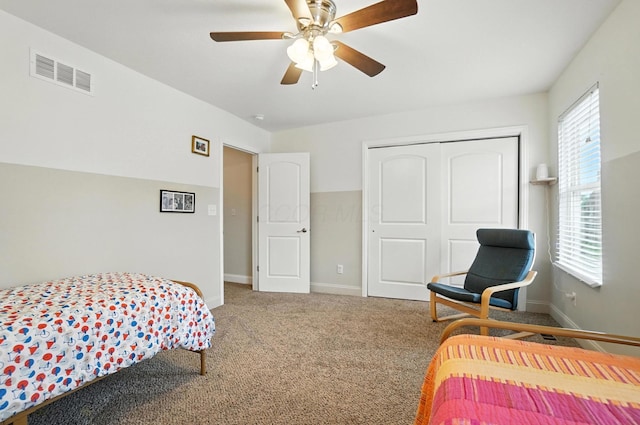 192 E Morrill Ave, Columbus, OH 43207 - carpeted bedroom featuring a closet and ceiling fan