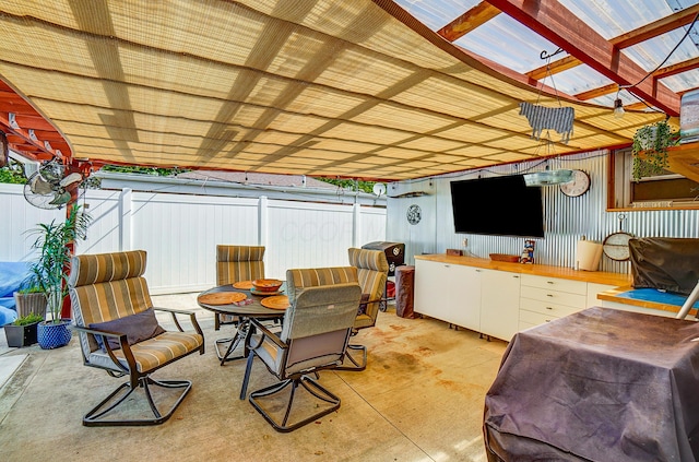 599 S Brinker Ave, Columbus, OH 43204 - view of patio with a pergola and outdoor dining space
