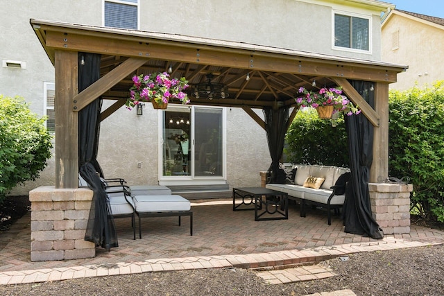 333 Quarter Way, Delaware, OH 43015 - view of patio / terrace with a gazebo and outdoor lounge area