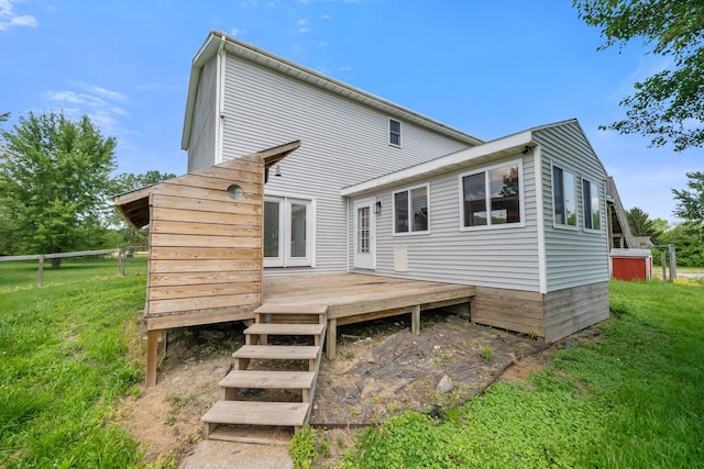 5373 Summit Rd SW, Pataskala, OH 43062 - rear view of property with a wooden deck