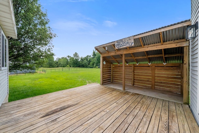 5373 Summit Rd SW, Pataskala, OH 43062 - wooden deck featuring a lawn