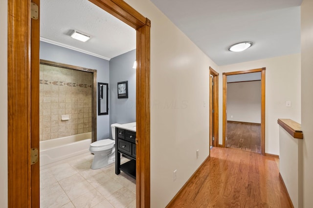 5373 Summit Rd SW, Pataskala, OH 43062 - bathroom with vanity, washtub / shower combination, and wood finished floors