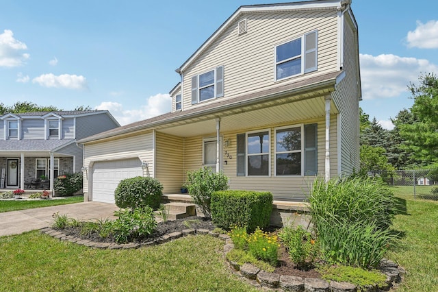 330 Tralee Trl, Cardington, OH 43315 - traditional-style home with covered porch, an attached garage, and driveway
