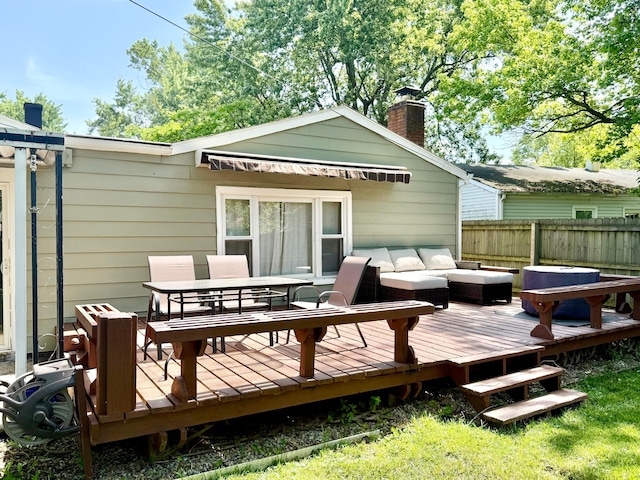 3811 Bradford Dr, Hilliard, OH 43026 - deck featuring outdoor dining area and an outdoor hangout area