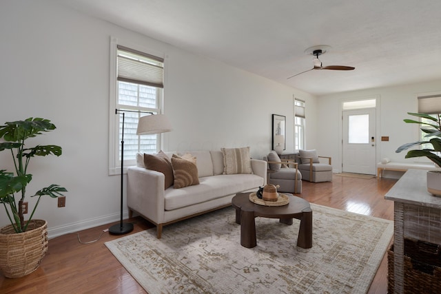 251 Detroit Ave, Columbus, OH 43201 - living room featuring wood finished floors and a ceiling fan