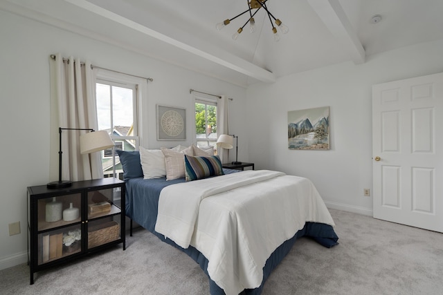 251 Detroit Ave, Columbus, OH 43201 - bedroom featuring a chandelier and light carpet