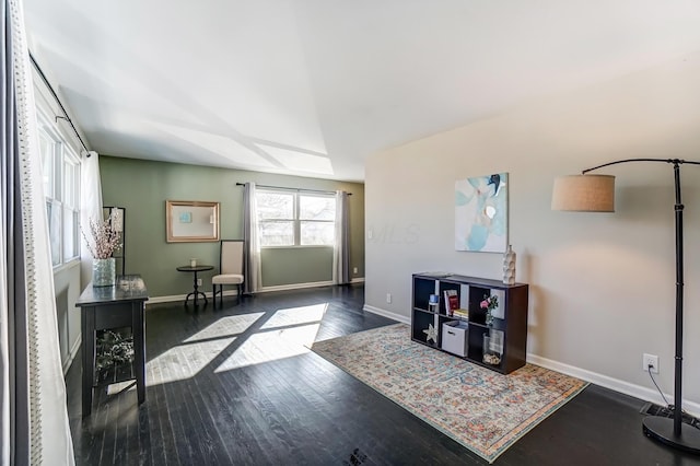 4851 Hillcrest St N, Hilliard, OH 43026 - living area featuring wood finished floors and baseboards