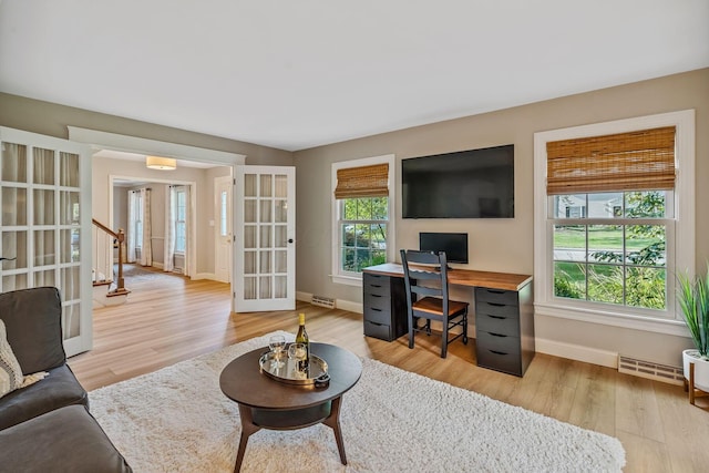 1318 Hickory Ridge Ln, Columbus, OH 43235 - office space featuring light wood-type flooring and french doors