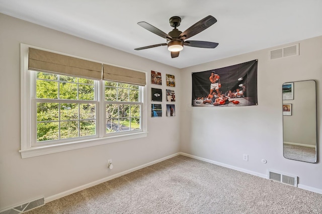 1318 Hickory Ridge Ln, Columbus, OH 43235 - carpeted spare room featuring baseboards and ceiling fan