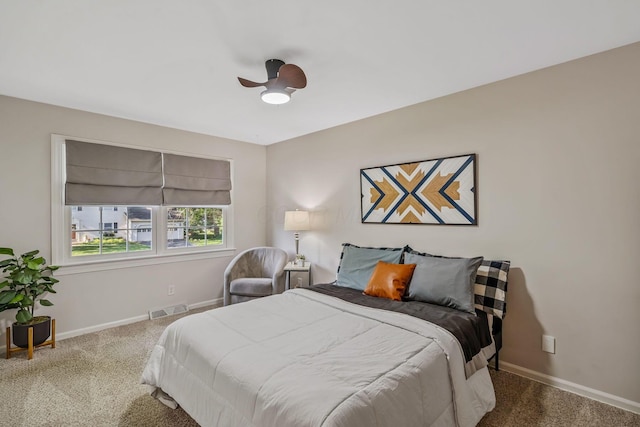 1318 Hickory Ridge Ln, Columbus, OH 43235 - carpeted bedroom featuring baseboards and a ceiling fan