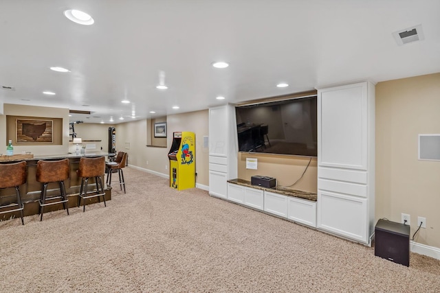 1318 Hickory Ridge Ln, Columbus, OH 43235 - indoor bar featuring light carpet and recessed lighting