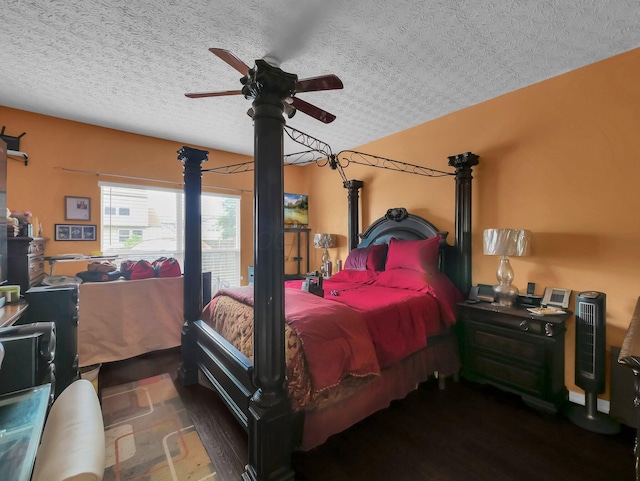 3136 Fabyan Dr, Reynoldsburg, OH 43068 - bedroom with a textured ceiling and a ceiling fan