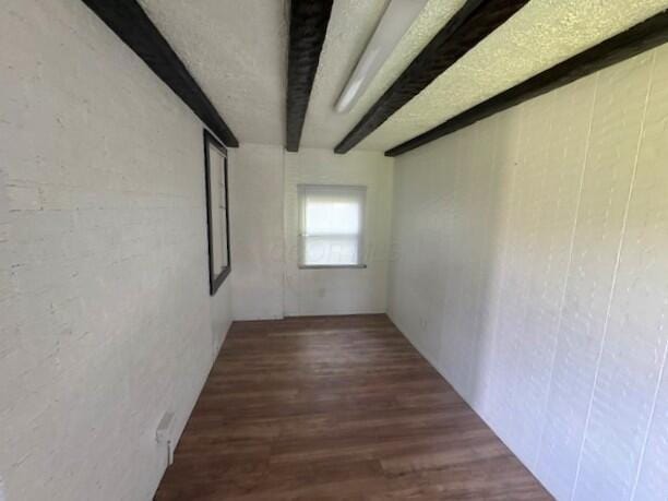 959 Kelton Ave, Columbus, OH 43206 - corridor with wood finished floors and beam ceiling