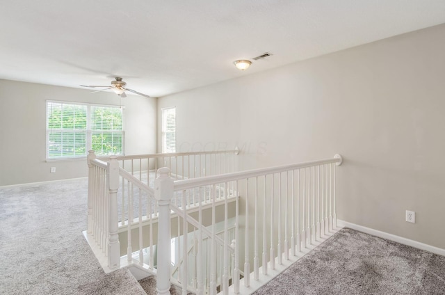1171 Park Dr, Gahanna, OH 43230 - corridor featuring carpet flooring and an upstairs landing