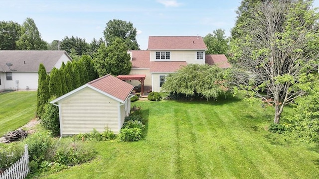 2 Delaware Dr, Fredericktown, OH 43019 - view of grassy yard with an outbuilding