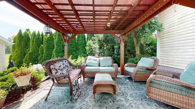 2 Delaware Dr, Fredericktown, OH 43019 - view of patio with outdoor lounge area and a pergola