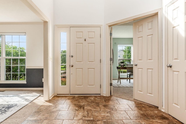 4694 Tayport Ave, Grove City, OH 43123 - entrance foyer featuring stone tile floors and baseboards