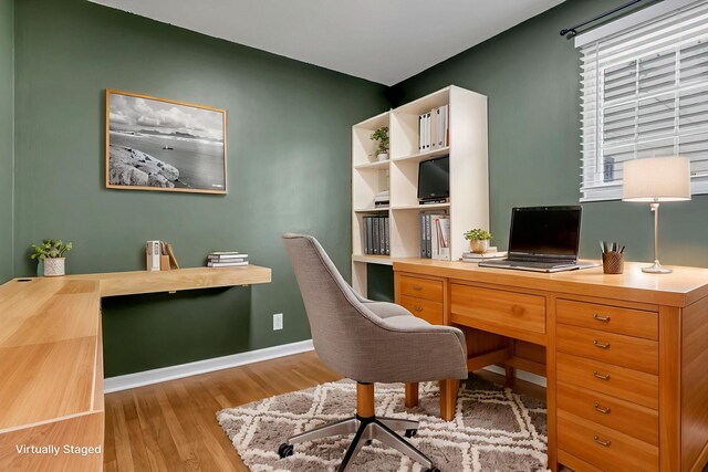 3171 Haskell Dr, Columbus, OH 43219 - office area featuring wood finished floors and baseboards