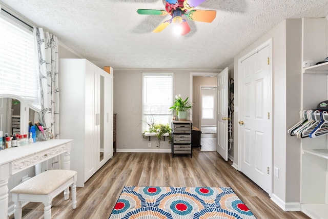115 Maple Ave, Utica, OH 43080 - entrance foyer featuring ceiling fan, a textured ceiling, and light wood-type flooring