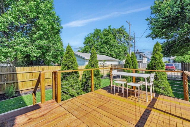 520 E Jenkins Ave, Columbus, OH 43207 - wooden terrace featuring a fenced backyard