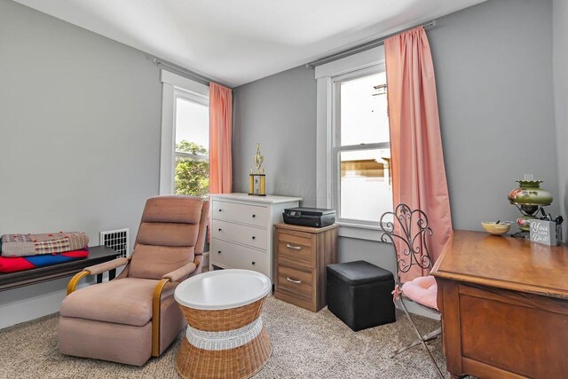 520 E Jenkins Ave, Columbus, OH 43207 - living area featuring a desk and light colored carpet