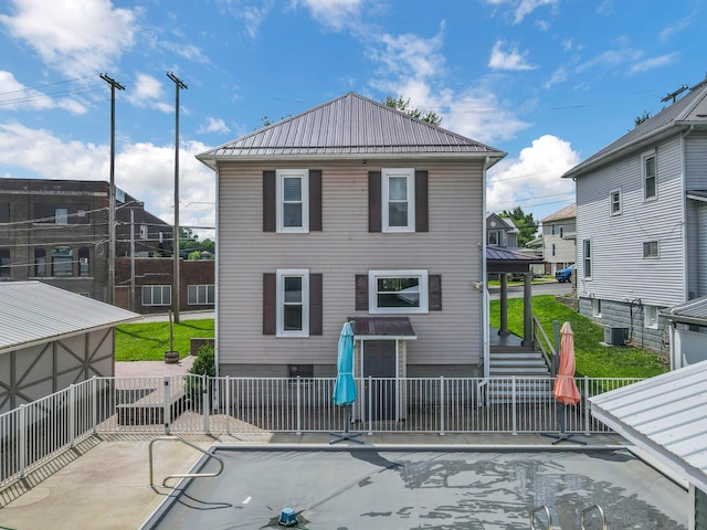 522 S Main St, New Lexington, OH 43764 - back of property with a metal roof and a standing seam roof