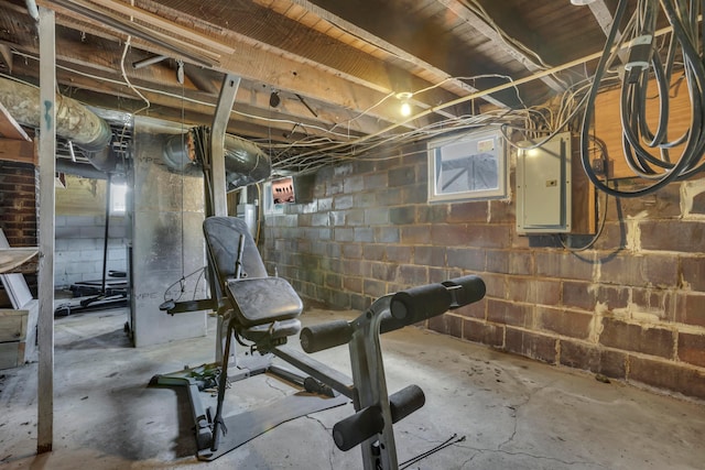 522 S Main St, New Lexington, OH 43764 - exercise area featuring electric panel